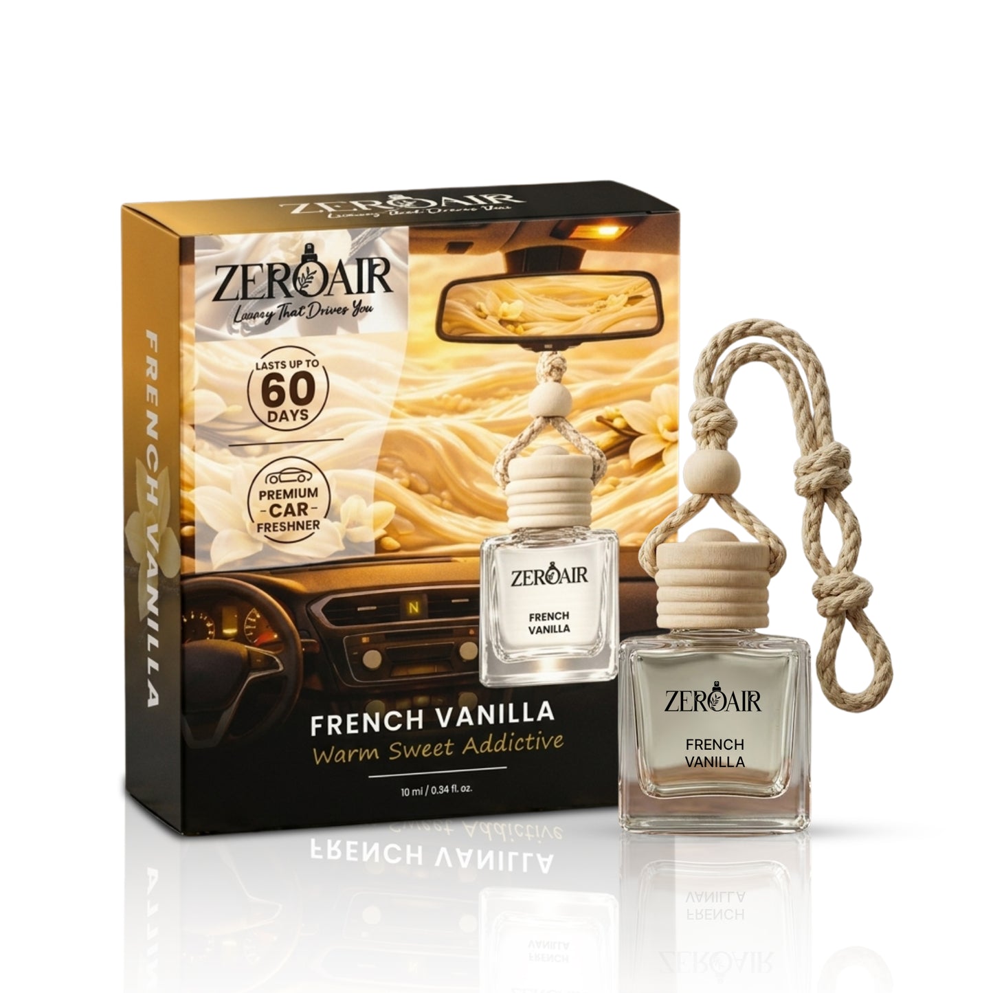 ZeroAir French Vanilla Hanging Car Perfume