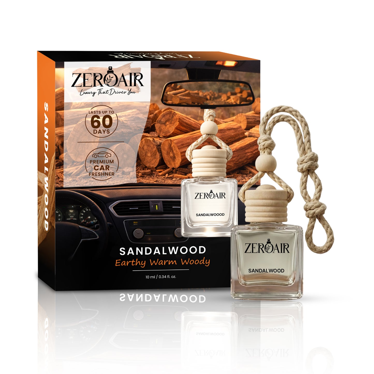 ZeroAir Sandalwood Hanging Car Perfume