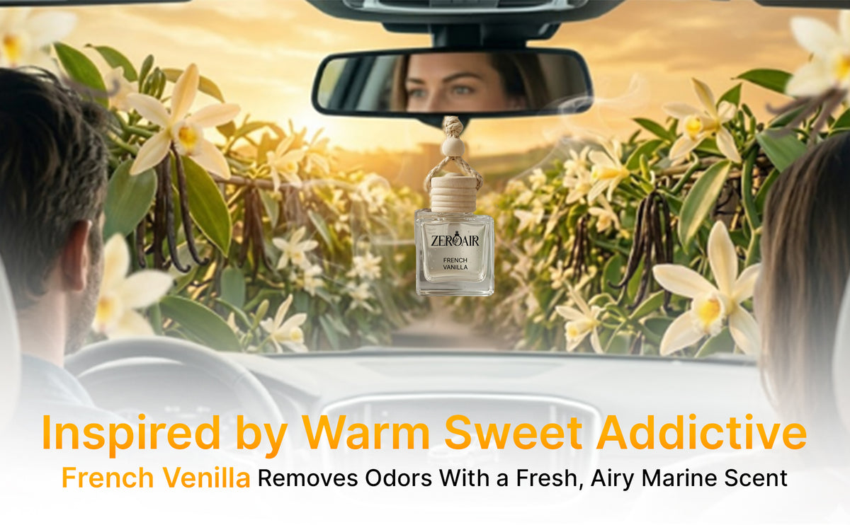 French Vanilla Long Lasting Car Perfume | Non Alcoholic Hanging Car Freshener