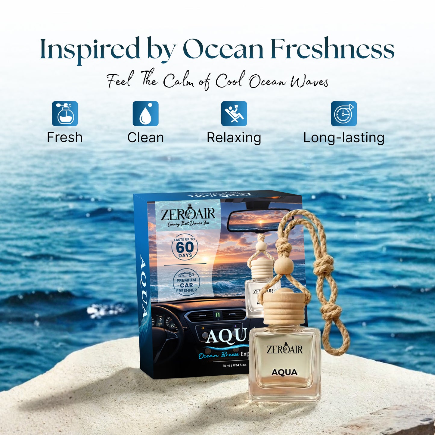 ZeroAir Aqua Hanging Car Perfume