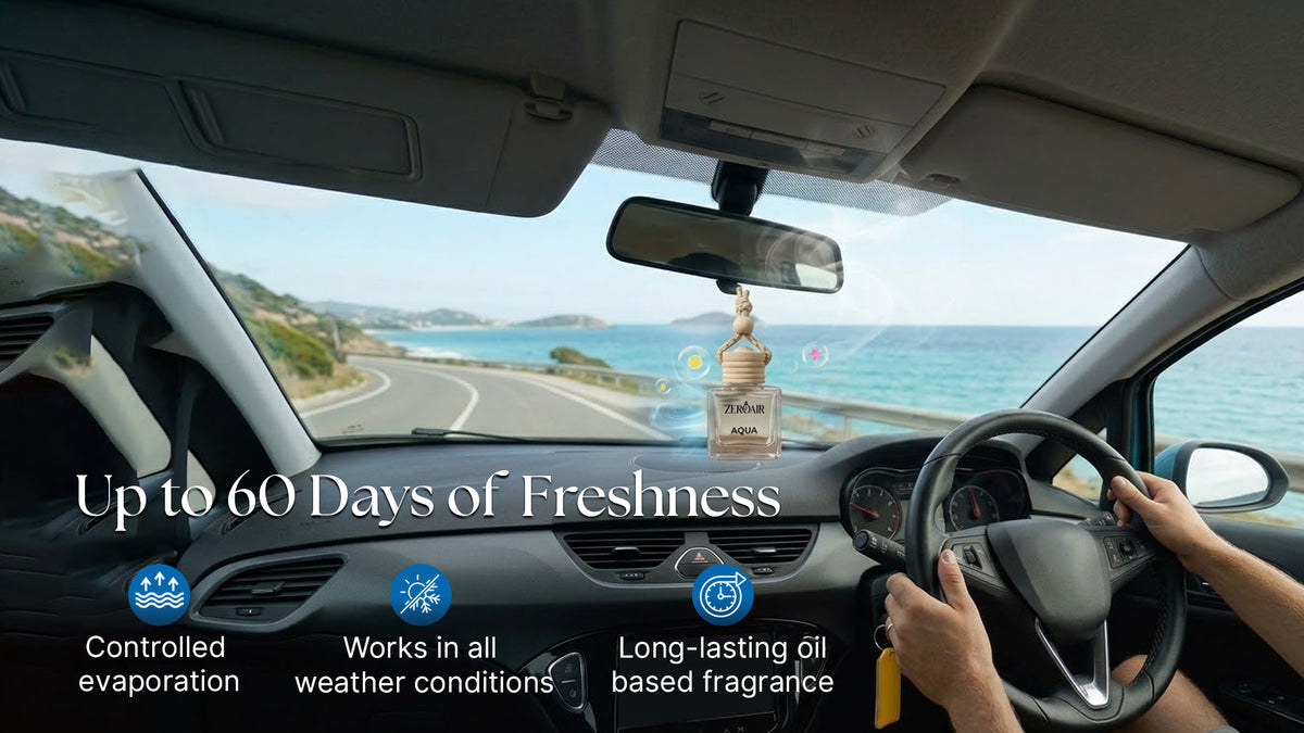 Ocean Breeze Long Lasting Car Perfume | Non Alcoholic Hanging Car Freshener