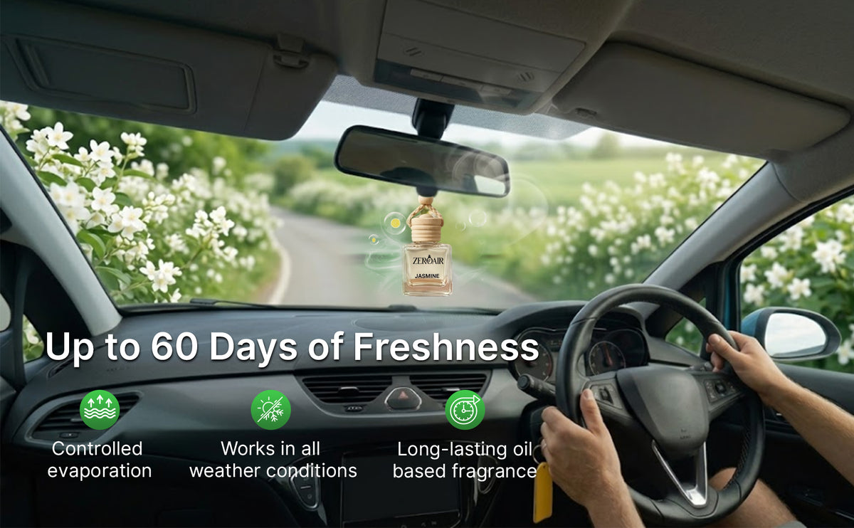 Jasmine Long Lasting Car Perfume | Non Alcoholic Hanging Car Freshener