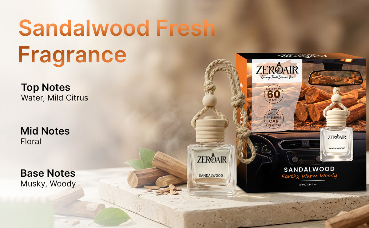 Sandalwood Luxury Car Perfume | Long Lasting Non Toxic Car Freshener