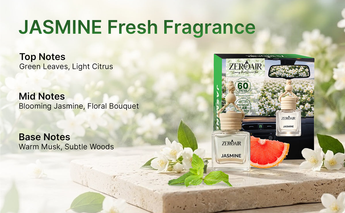 Jasmine Long Lasting Car Perfume | Non Alcoholic Hanging Car Freshener