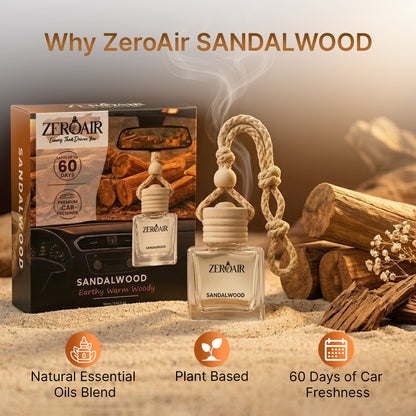 Sandalwood Luxury Car Perfume | Long Lasting Non Toxic Car Freshener
