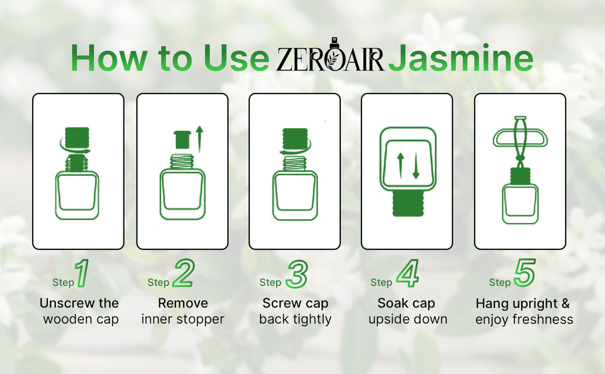 Jasmine Long Lasting Car Perfume | Non Alcoholic Hanging Car Freshener