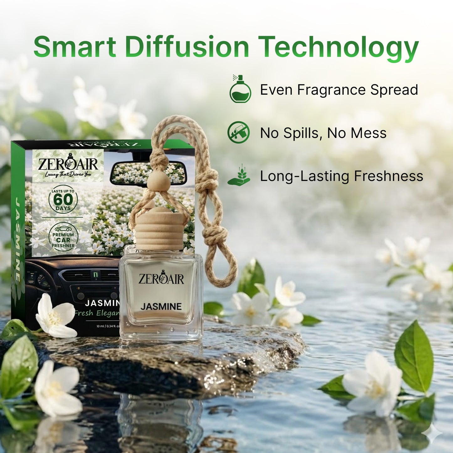 ZeroAir Jasmine Hanging Car Perfume