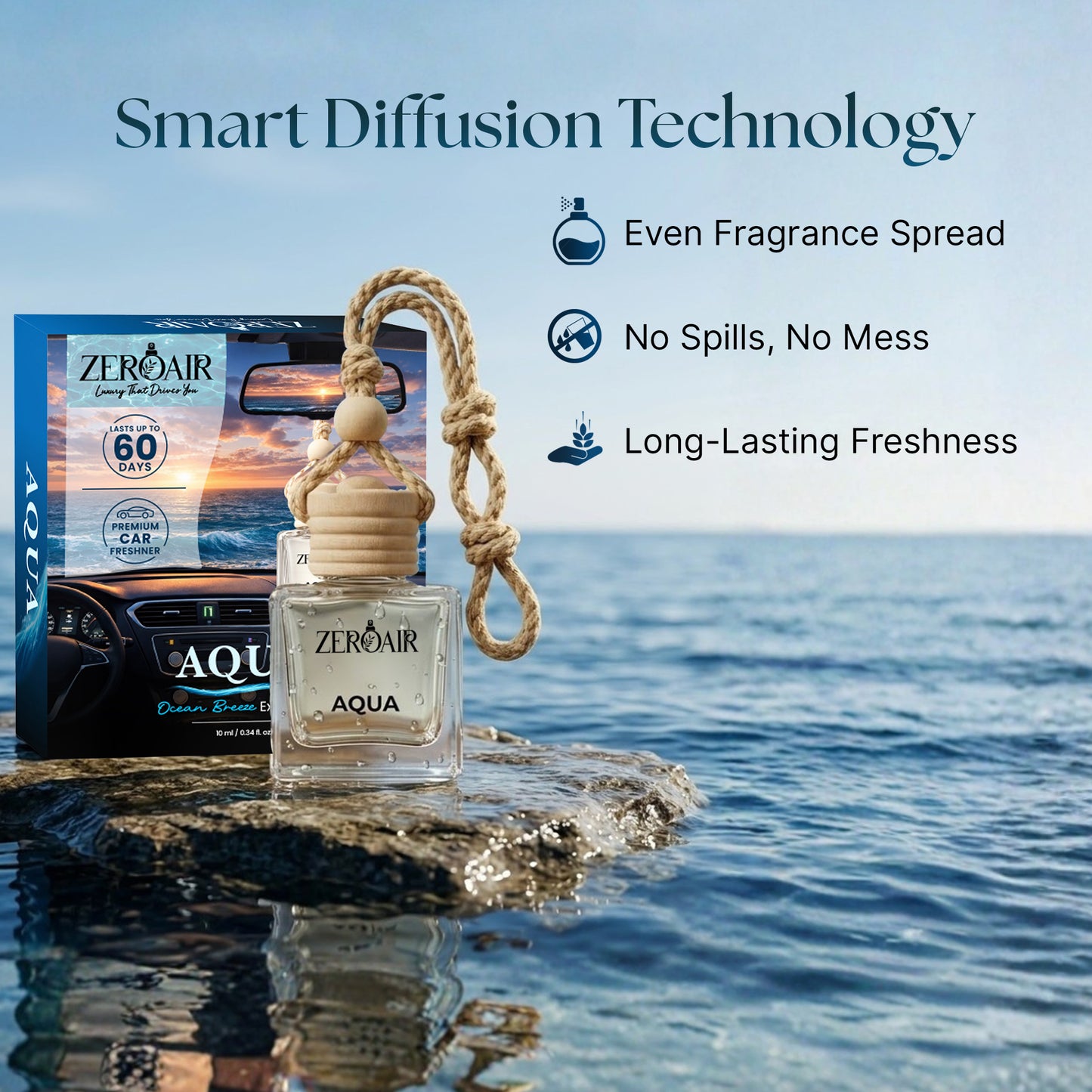 ZeroAir Aqua Hanging Car Perfume