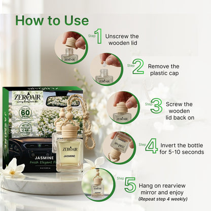Jasmine Long Lasting Car Perfume | Non Alcoholic Hanging Car Freshener